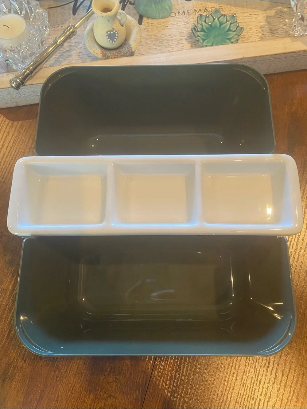 Bread & Dip Serving Set - Dark Green